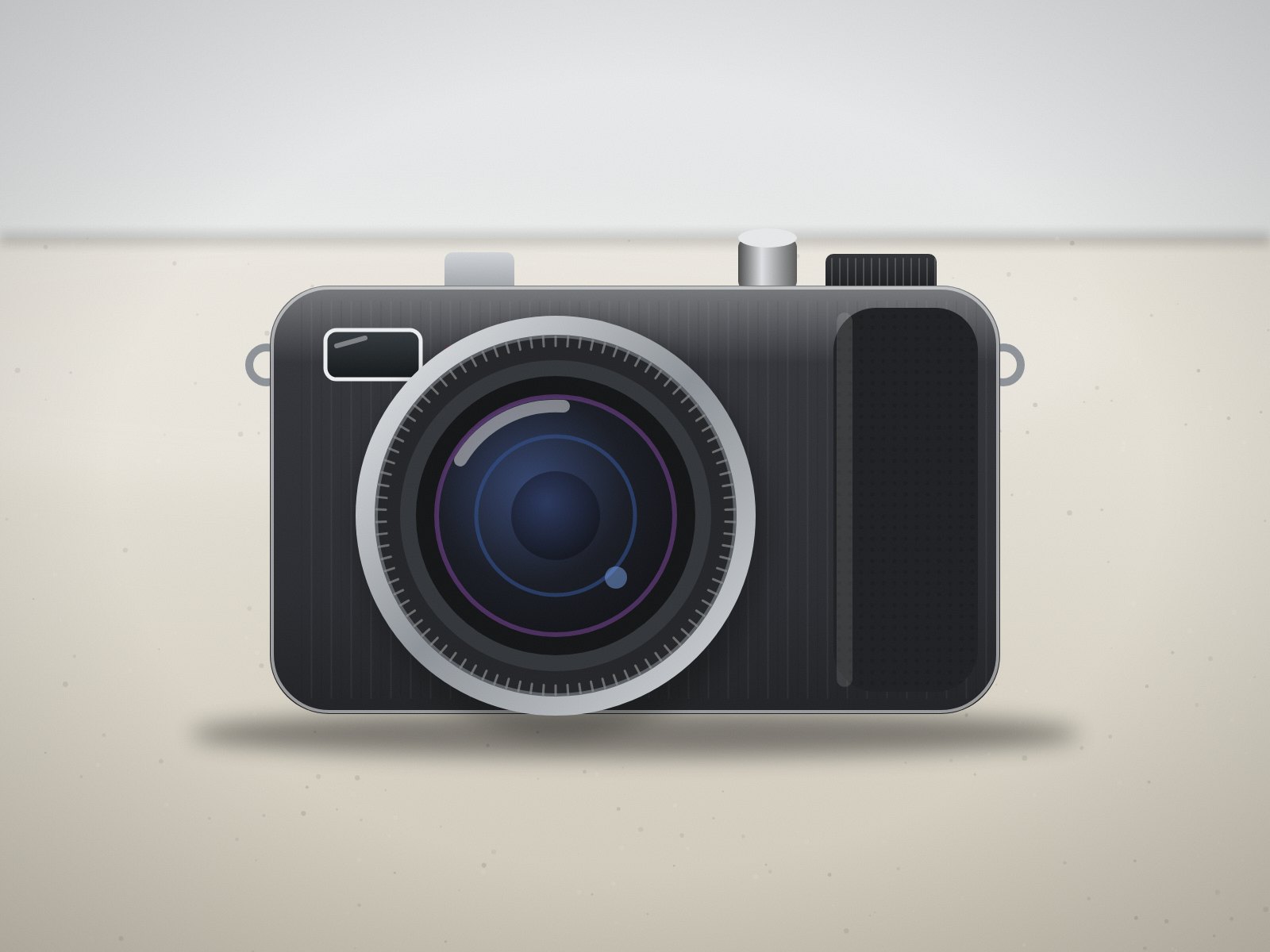 Black compact camera